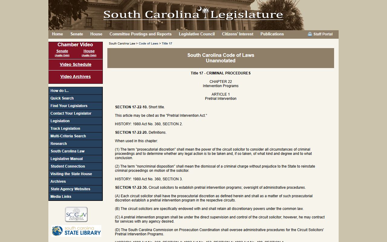 Williamsburg County criminal court records South Carolina expungement statutes