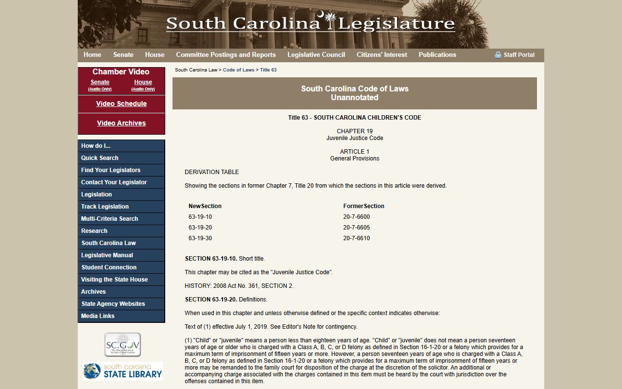 Williamsburg County Circuit Court juvenile record restrictions source