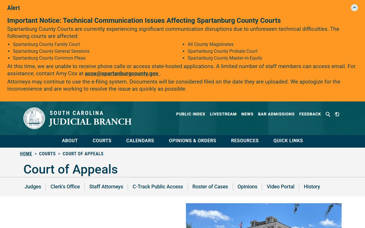 Williamsburg County Circuit Court Court of Appeals source