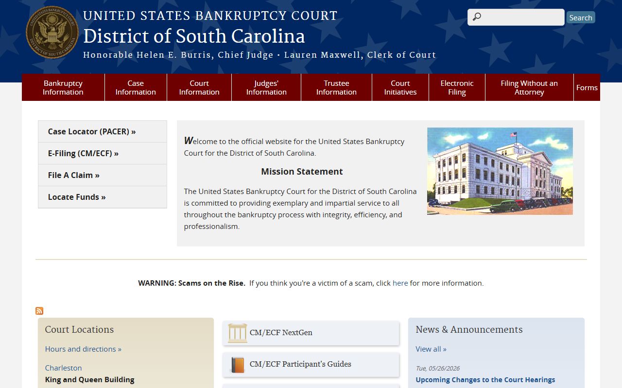 Williamsburg County Circuit Court bankruptcy court limit