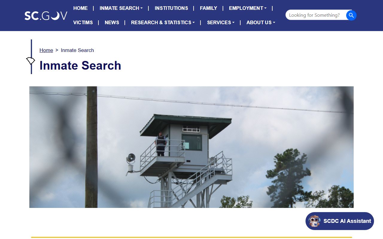 Williamsburg County inmate records SCDC disclaimer source
