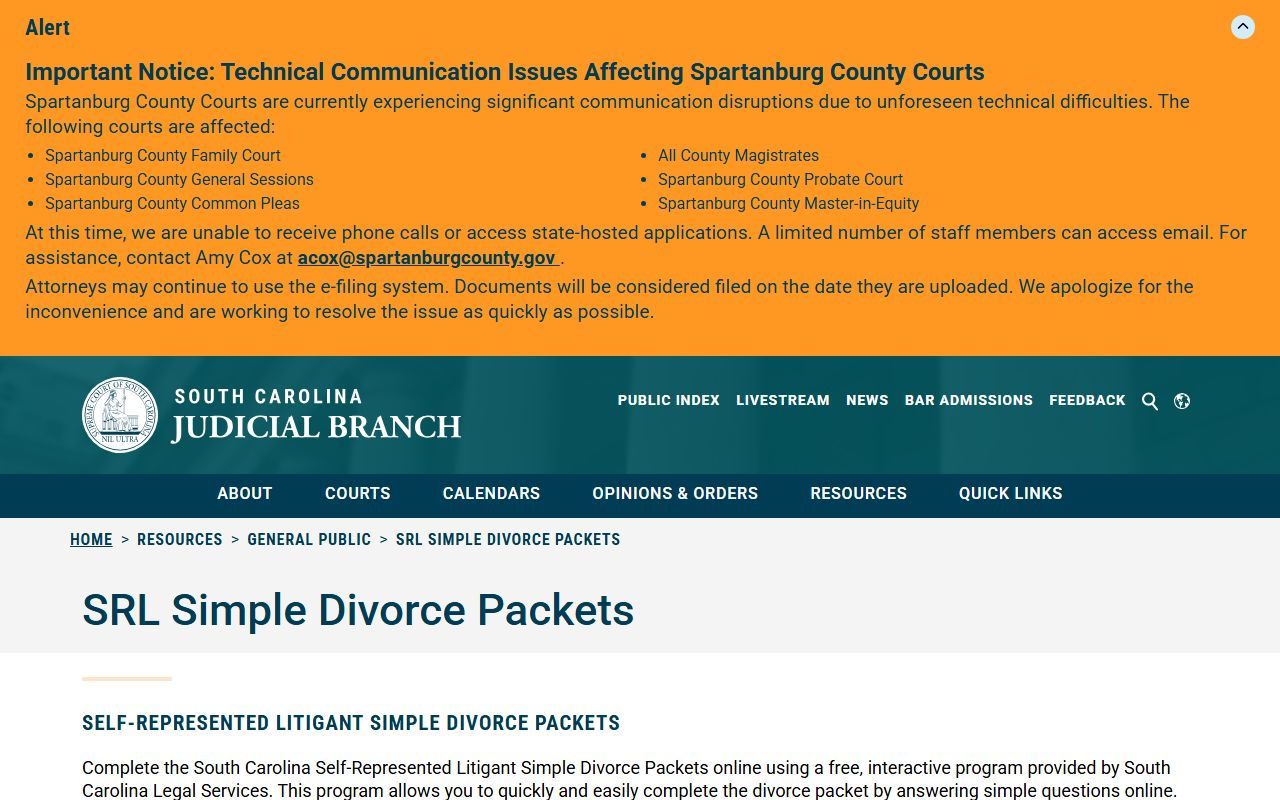 Williamsburg County divorce records simple divorce packet source